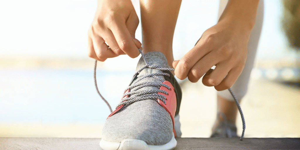 How long after hip replacement can I tie my shoes